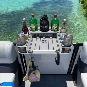 Docktail Butler with Pontoon Rail Mount