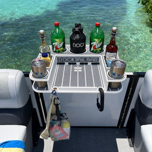 Docktail Butler with Pontoon Rail Mount