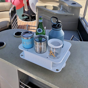 Docktail Jr Boat Cup Holder Caddy with 2 SeaSucker Vacuum Mounts - Choose Your Color