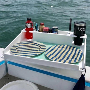 Docktail Utility Table with Rod Holder Mount
