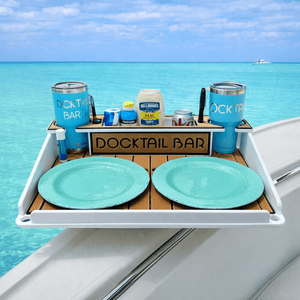 Docktail Utility Table with Rod Holder Mount