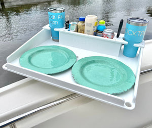 Docktail Utility Table with Rod Holder Mount
