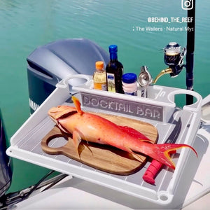 Docktail Utility Table with Rod Holder Mount
