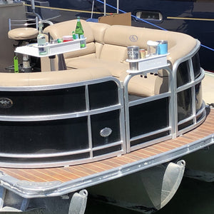 Docktail Utility Boat Table with Pedestal Table Attachment Options