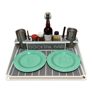 Docktail Utility Boat Table with Pedestal Table Attachment Options