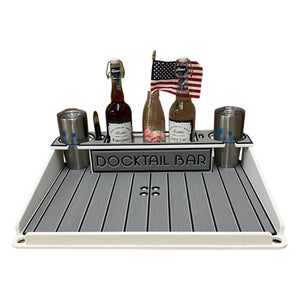 Docktail Utility Boat Table with Pontoon Boat Rail Mount - TRAPSKI