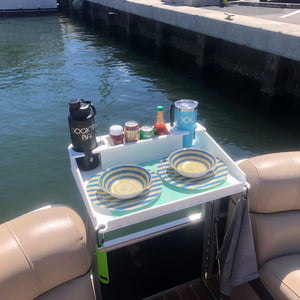 Docktail Utility Table with Pontoon Rail Mount