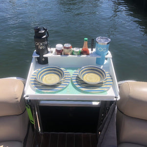 Docktail Utility Table with Pontoon Rail Mount