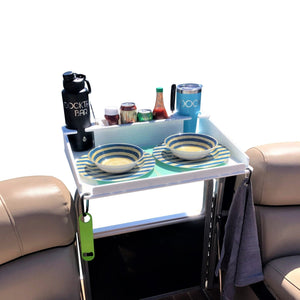 Docktail Utility Table with Pontoon Rail Mount