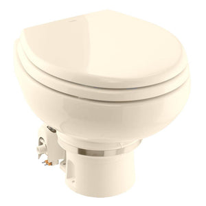 Dometic MasterFlush 7160 Bone Electric Macerating Toilet w/Orbit Base - Raw Water - 12V [9610007276] - TRAPSKI