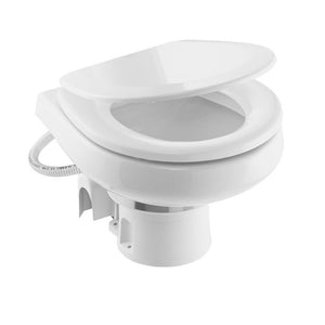 Dometic MasterFlush 7260 White Electric Macerating Toilet w/Orbit Base - Raw Water - 12V [9610007285] - TRAPSKI