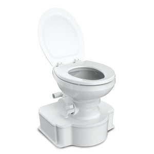 Dometic White M65 Marine Gravity Toilet - Elongated Seat Size w/Foot Pedal - TRAPSKI