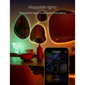 Twinkly Dots App-Controlled Flexible LED Lights 400 RGB Black Wire USB-Power