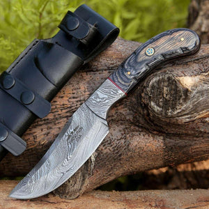 Draco Hunting Knife with Pakkawood Handle - TRAPSKI