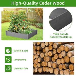 Outdoor Raised Garden Bed Planter with Tool-Free Assembly - Dark Gray