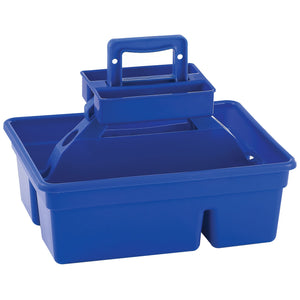 Little Giant DuraTote Stable Stool and Tote Box with Carrying Handle, Blue - TRAPSKI