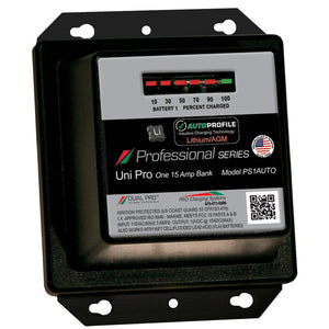 Dual Pro PS1 Auto 15A - 1-Bank Lithium/AGM Battery Charger - TRAPSKI