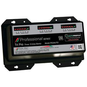 Dual Pro PS3 Auto 15A - 3-Bank Lithium/AGM Battery Charger - TRAPSKI