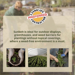 DeWitt Sunbelt 4x300' Woven Weed Barrier Landscape Fabric Ground Cover (24 Pack)
