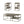 Padena 3-Piece Metal Frame Wood Living Room Coffee Table Set