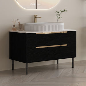 36 Inch Bathroom Vanity with Ceramic Integrated Sink & Soft-Close Drawers