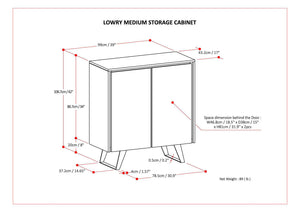 Lowry - Medium Handcrafted Storage Cabinet