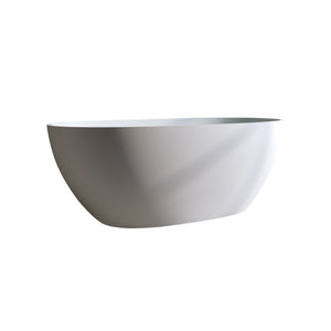 55" Solid Surface Matte Tub - Freestanding Soaking Bathtub