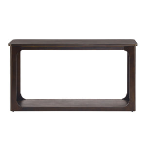 Console Table With Open Arch Cutouts For Living Room Hallway - Espresso