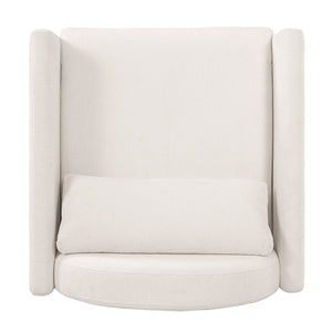 Beige Pet Friendly Accent Chair with Hidden Pet Nook