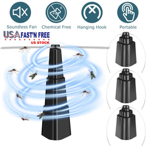 4Pcs Fly Repellent Fan Table Top Battery Powered Bug Deterrent Fan Hanging Food Fans for Party BBQ Picnic Camping