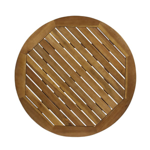 Stamford Modern Outdoor Bistro Table with Water-Resistant Teak