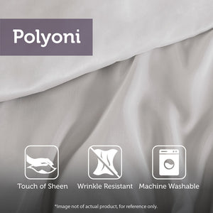 7-Piece King 100% Polyester Pieced Pleated Tufted Comforter Set