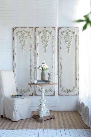 Set Of Large Wooden Rectangle Hanging Panels