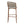 Lodi Outdoor Metal Rope Barstool, Teak Finished Frame and Beige Cushion, Set of 4