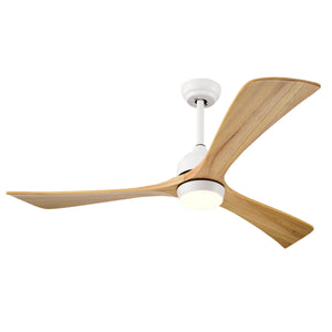 52" Solid Wood Blades Ceiling Fan with Lights and Remote Control