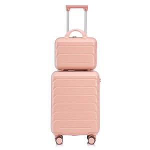 2-Piece ABS Spinner Wheel Luggage Set with Combination Lock