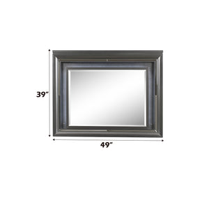 Sawyer Metallic Mirror With LED - Gray