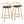 Grotto - Contemporary Fixed Height Counter Stool & Swivel, Round Footrest (Set of 2)