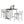 Graham - 3 Piece Small Space Counter Height Dining Table With Shelves And 2 Chairs (Set of 3)
