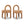Penny Round Arched Upholstered Dining Side Chair, Set of 2, Golden