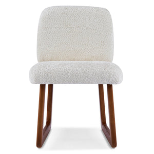 Dining Chair With Curved Legs (Set of 2) - Beige / Brown