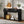 TREXM Oval Fluted Console Table with 2 Drawers and Bottom Shelf
