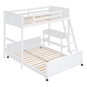Full Over Full Bunk Bed With Desk