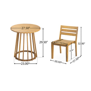Outdoor 3 Pieces Dining Set - Round Bistro Set