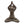 11.5x6.5x15 Brown Magnesium Yoga Frog Figurine in Namaste Pose with Gold Accents