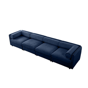 Stylish Sofa With Storage Seat And Cylindrical Backrest