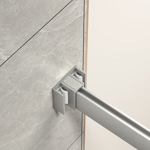 43"-48" W x 76" H Brushed Nickel Reversible Double Bypass Sliding Shower Door