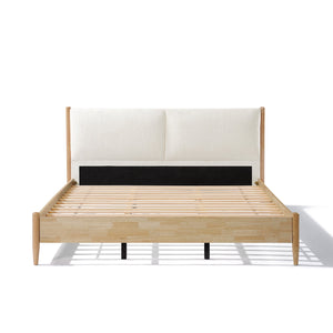 King Natural Wood Bed Frame