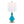 Jasmine - Contemporary Lamp - Clear Sapphire Blue Seeded / Nickel / White