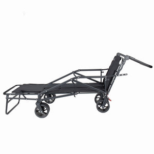 2-in-1 Multifunctional Folding Wagon Cart and Convertible Beach Chair